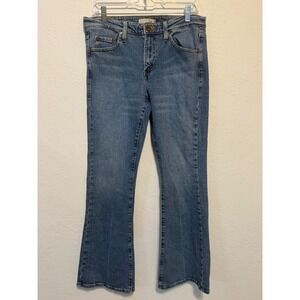 Levis 519 Flare Jeans Medium Wash Denim Low Rise Juniors Size 11M Stretch